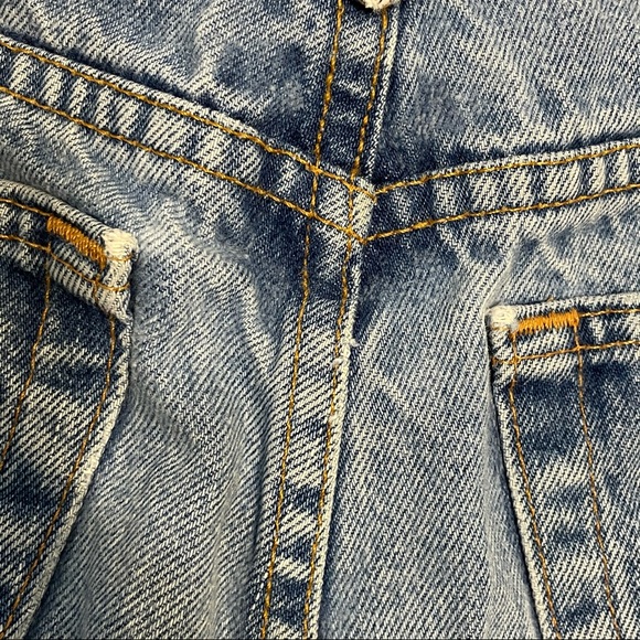 VTG Armani J Sz 33 Button Fly Cut Off Jeans Shorts - Picture 4 of 8